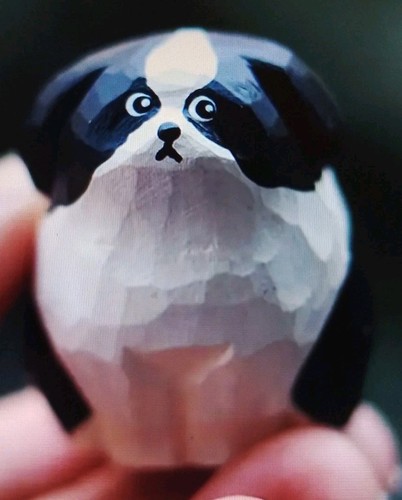 Wood hand carved painted - carved,