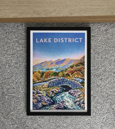 Lake district print - lake, a4