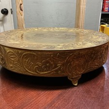 14" Brass round Embossed Metal