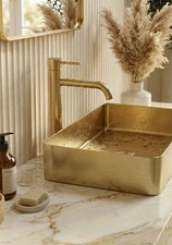 Brushed Brass Gold Rectangular