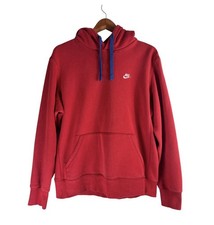 Nike Sportswear Red Hoodie Blue Drawstrings Large 406279-612 *Read Description*