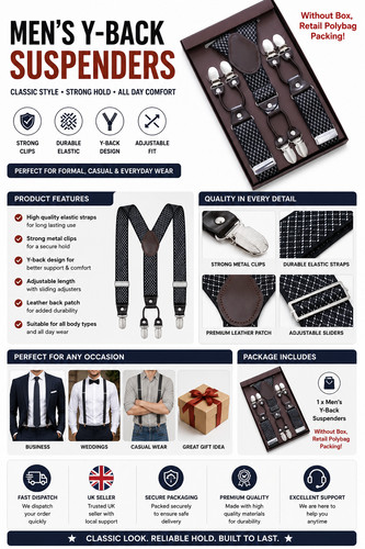 Men heavy duty suspenders - heavy,