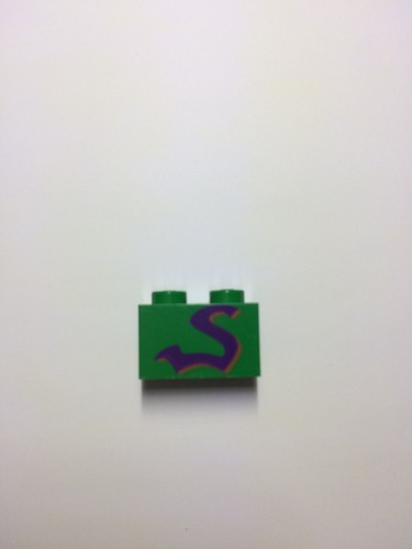 Lego 3004px5 green - 1x2, brick