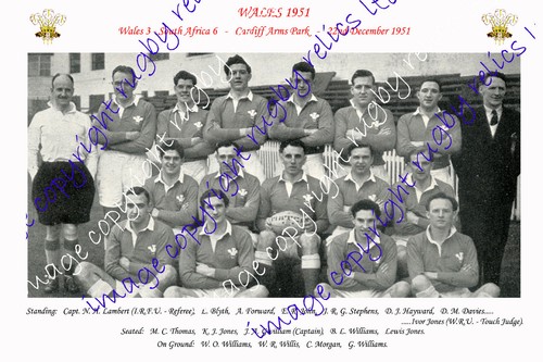 Wales 1951 rugby team - rugby,