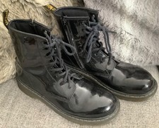 Dr Martens Delaney Patent Leather Boots. Sz 5.