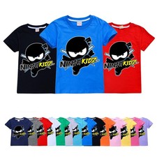 New Kids Childrens Ninja Kidz Tee Gaming T-Shirt Team Boys Girls Cool Tee Top TV