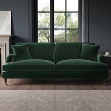 Dark Green Velvet 4 Seater