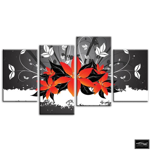 Abstract flowers floral box - ,
