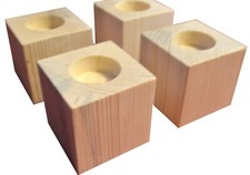 Wooden Candlestick 6 sided