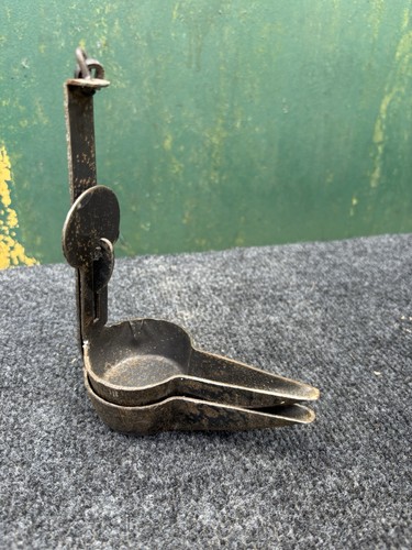 Hand forged iron betty - iron, lamp