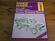 RANGE ROVER HAYNES WORKSHOP MANUAL,1970-87, 3500 V8 ENGINE, PETROL, 1ST GEN