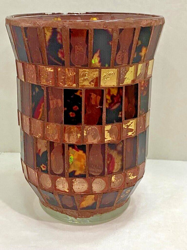 Mosaic vase votive - vase,