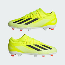 ADIDAS BOYS JUNIOR FOOTBALL BOOTS FG X CRAZYFAST LEAGUE SHOES SOCCER TRAINERS