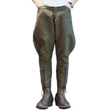Men Tapered Pants Horse Riding Jumping Breeches Trousers Lace Up Bottom
