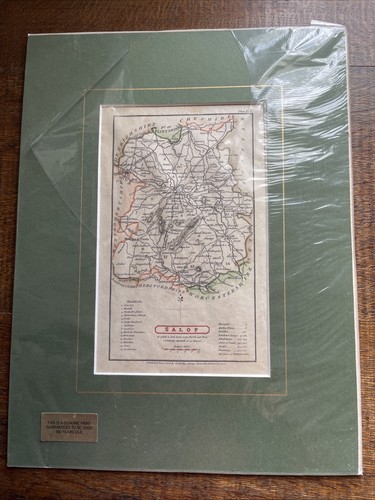 Old map print salop - print,