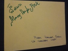 Whistle Down The Wind wife of John Mills MARY HAYLEY BELL hand signed page
