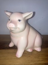 Vintage Ceramic Piggy Bank Metal Stopper Very Fine and Light Weight