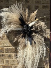 Black Pampas Flower Wallart Decoration Flower Wreath