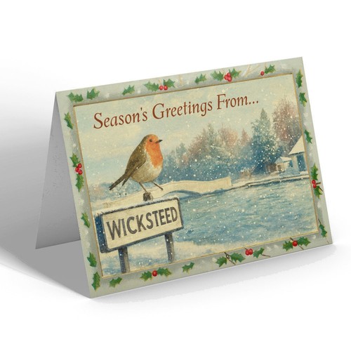 Xmas notelet wicksteed - notelet,