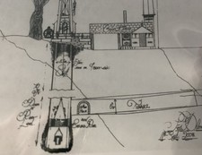 Fred Dibnah mine Shaft print. 2003