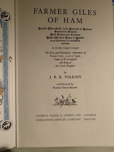 Tolkein farmer giles of - farmer,