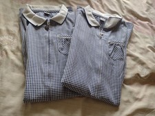 2 School Dresses Blue Check