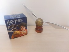 Harry Potter Golden Snitch Model On Wood Stand - Boxed - Missing Stickers