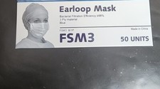 Disposable Blue Face Masks - Protective 3 Ply Breathable Mouth Cover - box of 50