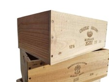 3 Pack - Wooden Box Crates 12 Half bottle size HOME STORAGE SHOP DISPLAY BOXES.