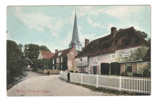 Barham church and cottages - and,
