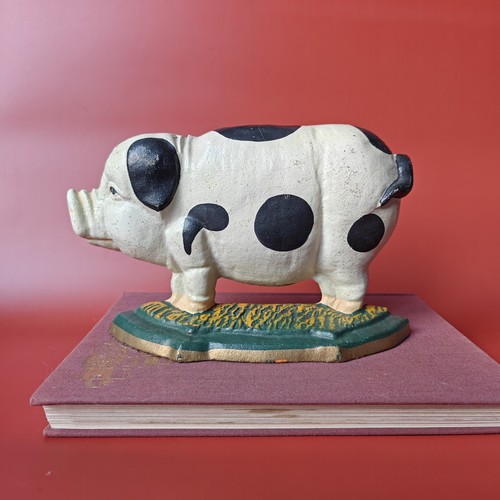 Vintage cast iron pig - vintage,