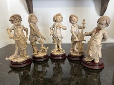 Set of 5 Giuseppe Armani Florence Figurines Child Musicians Series Italy 1970s
