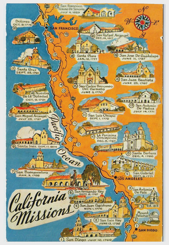 California missions large - california,