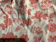 Vintage Flat Sheet Pink Floral 1970s