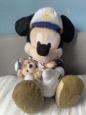 Disney Sailor Mickey Mouse Plush 18" with Duffy Bear  Attached