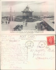 Bandstand on South Parade Pier Southsea M Co 1939 postmark Cities Towns
