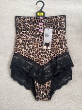 M&S 3 pack animal print lace