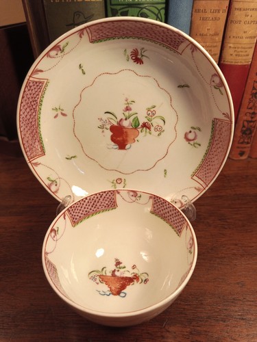 New hall tea bowl - new, saucer