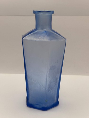Old unusual blue - , glass
