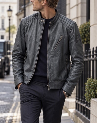 Belstaff racer leather biker - belstaff, k