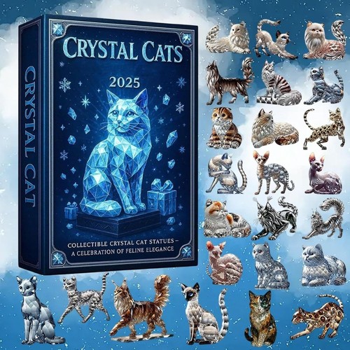 Sparkling crystal cat advent - crystal,