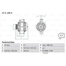 ALTERNATOR BOSCH 0 986 082 500