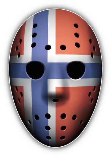 Norway flag ice hockey goalie - ice,