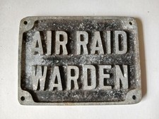 Air Raid Warden House sign by C J Phillips Ltd. WW2 air raid warden sign.