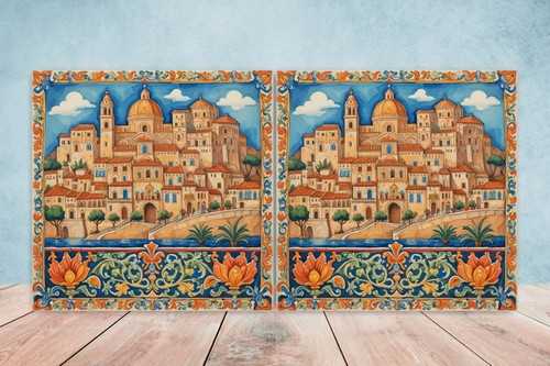 Sicilian ceramic backsplash - sicilian,
