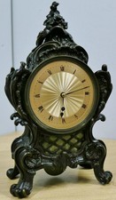 Rare Antique Thwaites & Reed Single Fusee Bronzed Rococo Timepiece Mantel Clock