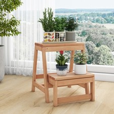 Wooden Plant Stand Storage