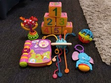 Bundle 6 VTech Musical peek a boo book High Chair Toy Sensory motor skills block