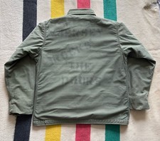Vintage Rare Vietnam Era A2 Deck Jacket, Soft & Faded, Named, Stencilled, L