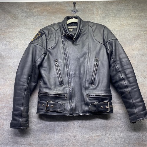 Leather motorbike jacket - leather,
